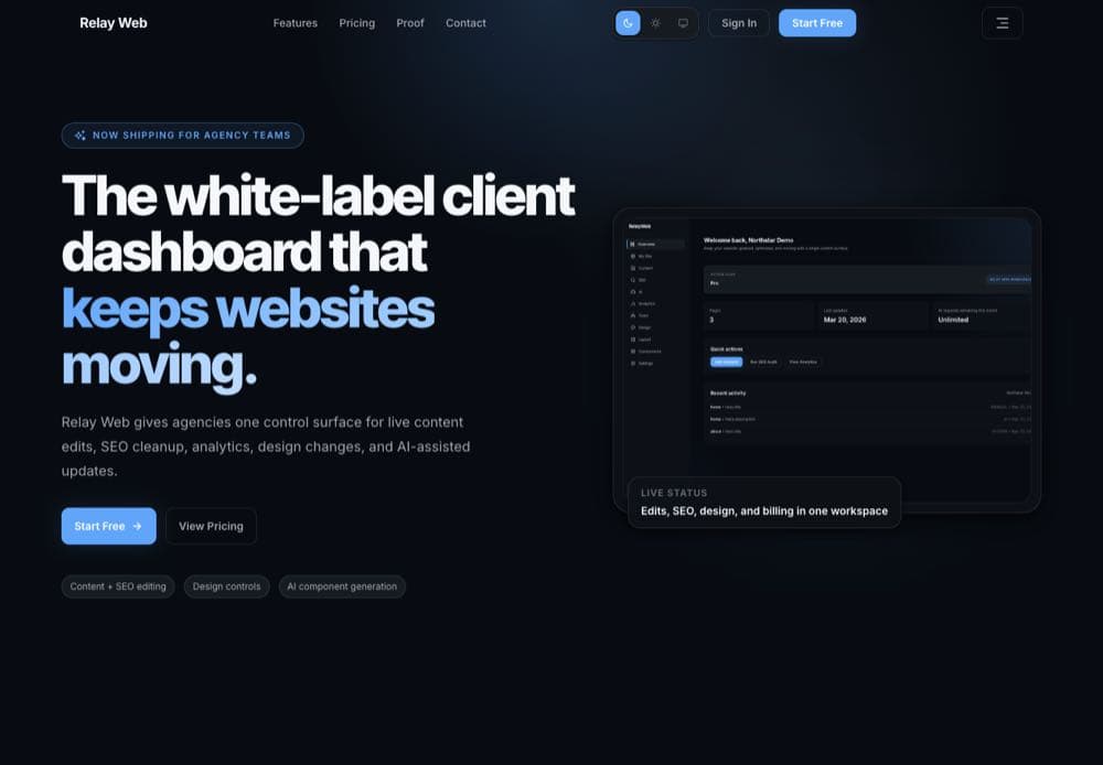 Relay Web Team project preview
